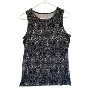 Athleta Women's Medium Activewear Sleeveless Tank Style 819703 Black Gray